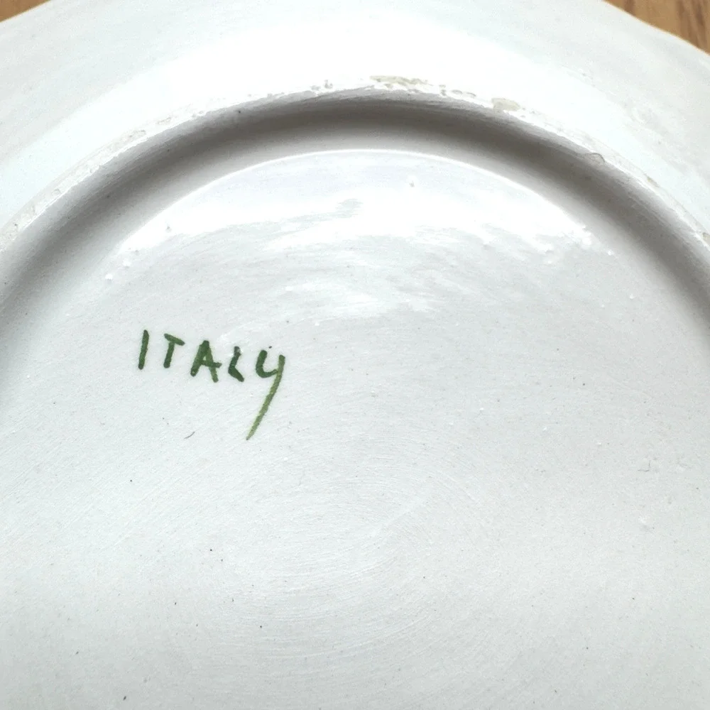 Italian Pottery Pineapple Dish Tray Set of 2 Hand Painted Fruit Italy 6